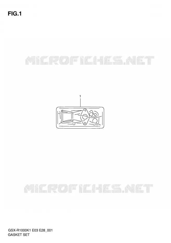 GASKET SET Suzuki MOTO 1000 GSX-R 2001  GSX-R1000K1(E3/E28)