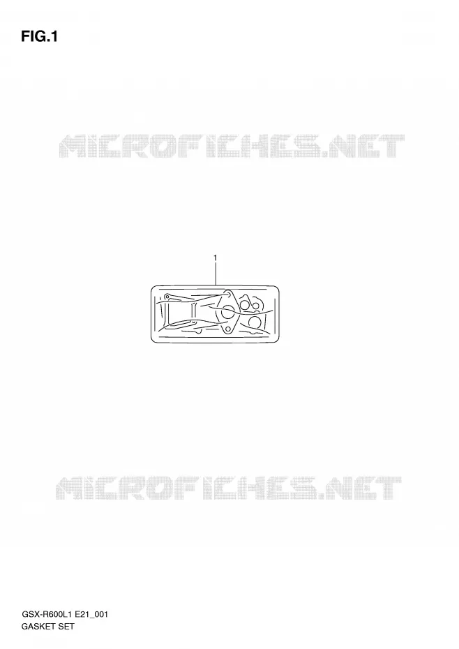 GASKET SET Suzuki MOTO 600 GSX-R 2011  GSX-R600UEL1(E21)