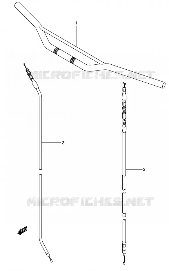 HANDLEBAR Suzuki MOTO 125 RM 2002  RM125 K2 (E02,E04,E24)