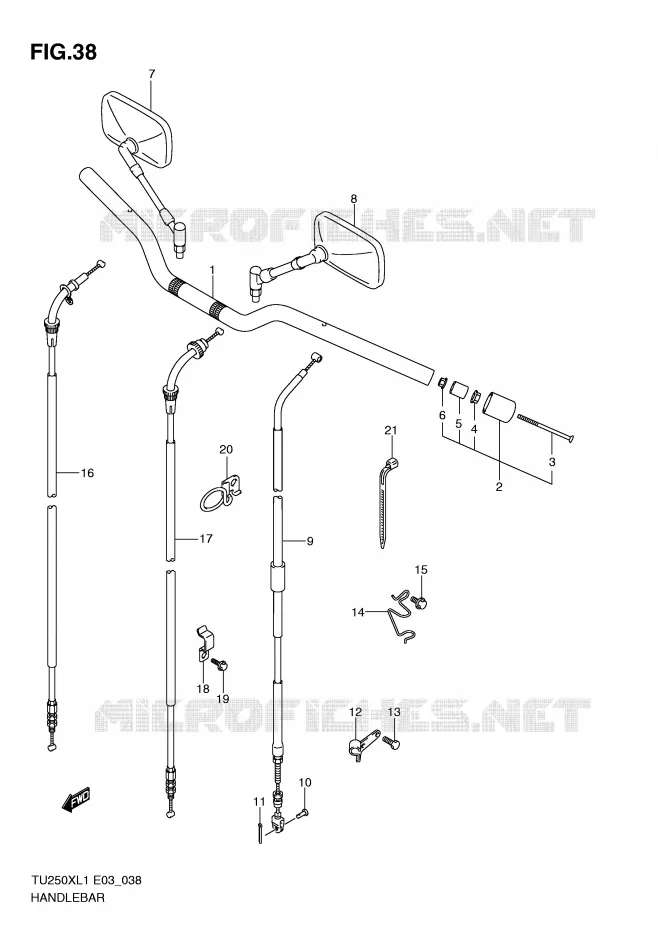 HANDLEBAR Suzuki MOTO 250 TU 2011  TU250XL1(E3)