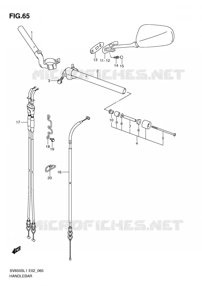 HANDLEBAR Suzuki MOTO 650 SV 2011  SV650SUL1(E2)