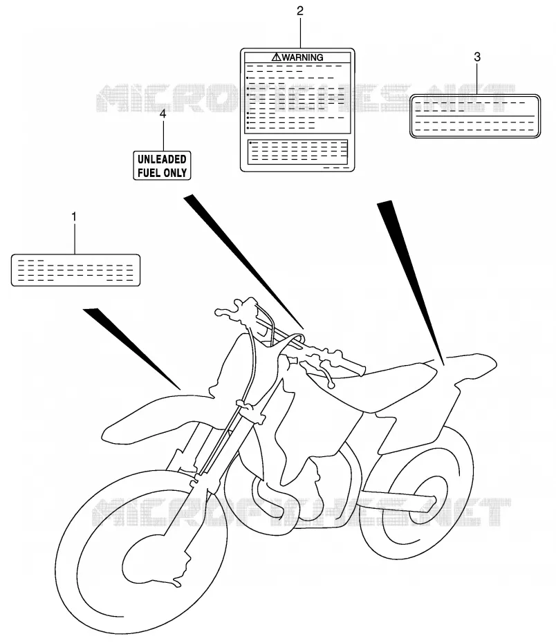 LABEL Suzuki MOTO 125 RM 2002  RM125 K2 (E02,E04,E24)