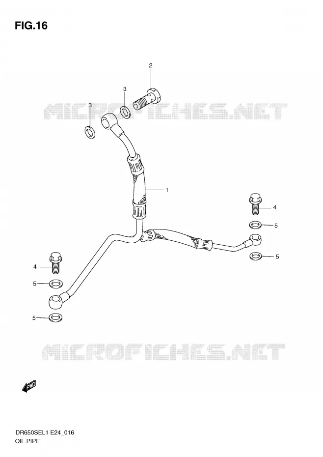 OIL PIPE Suzuki MOTO 650 DR 2011  DR650SE L1(E24)