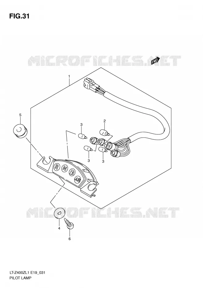 PILOT LAMPS Suzuki QUAD 400 QUADSPORT 2011  LT-Z400L1(E19)