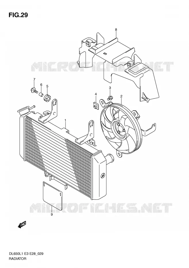 RADIATOR Suzuki MOTO 650 V-STROM 2011  DL650AL1(E3)