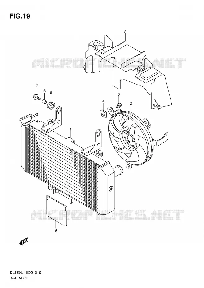 RADIATOR Suzuki MOTO 650 V-STROM 2011  DL650L1(E2)