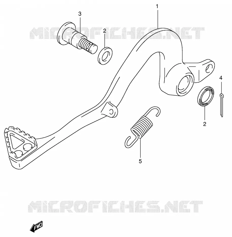 REAR BRAKE Suzuki MOTO 125 RM 2002  RM125K2(E2)