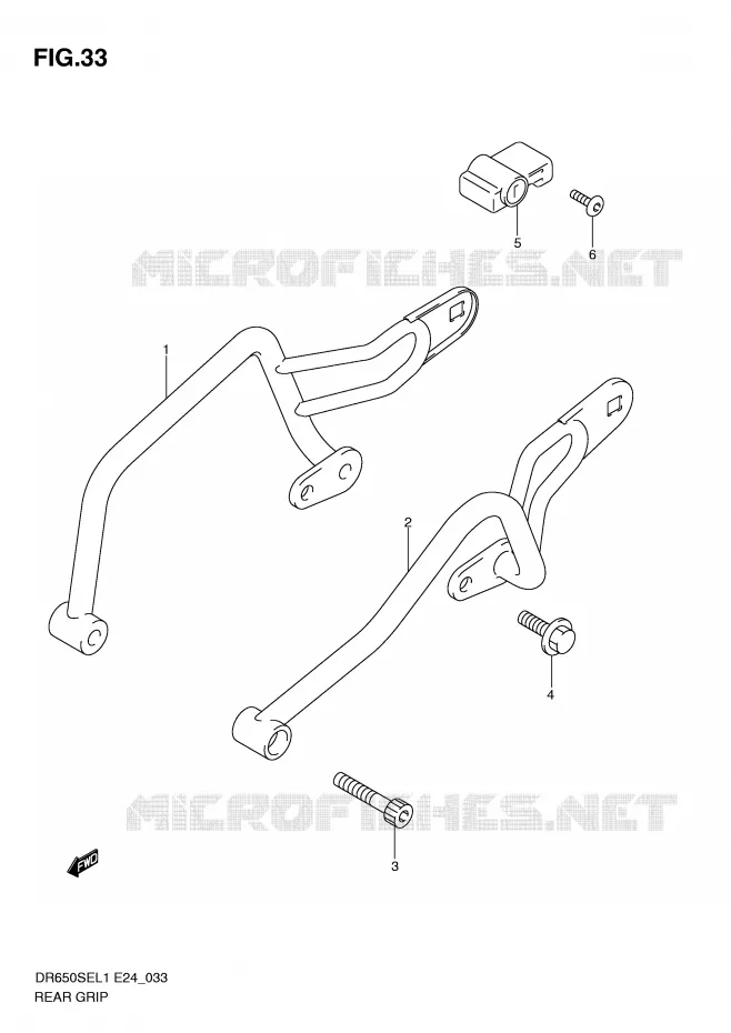 REAR GRIP Suzuki MOTO 650 DR 2011  DR650SE L1(E24)