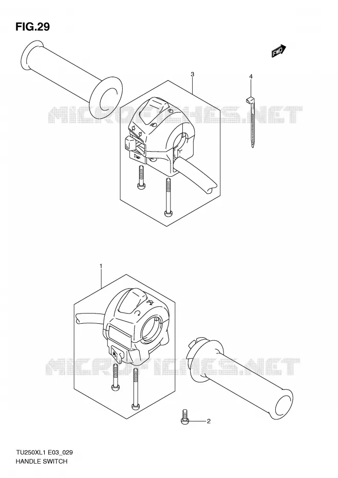 SWITCHES Suzuki MOTO 250 TU 2011  TU250XL1(E3)