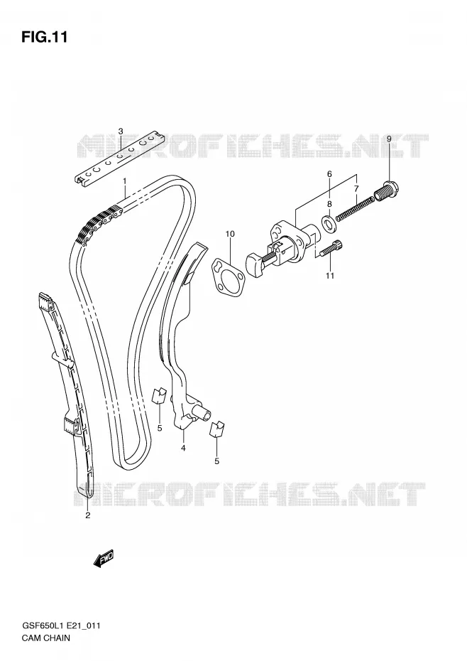 TIMING Suzuki MOTO 650 BANDIT 2011  GSF650SL1(E21)