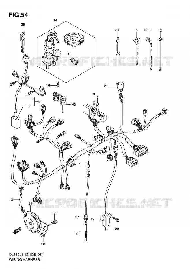 WIRING HARNESS (DL650L1 E28) Suzuki MOTO 650 V-STROM 2011  DL650L1(E3)