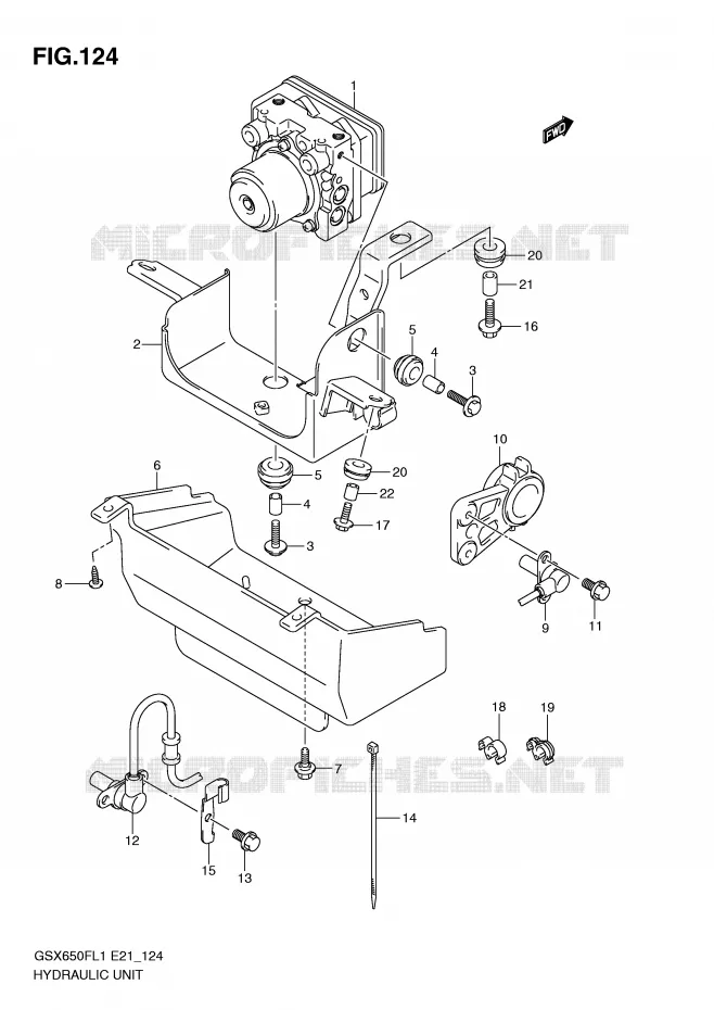 ABS SYSTEM  (GSX650FUAL1 E21) Suzuki MOTO 650 GSX-F 2011  GSX650FAL1(E21)