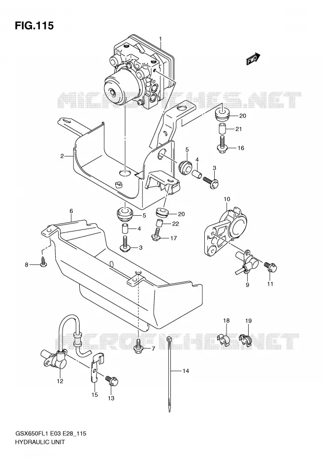 ABS SYSTEM (GSX650FAL1 E28) Suzuki MOTO 650 GSX-F 2011  GSX650FAL1(E3/E28)
