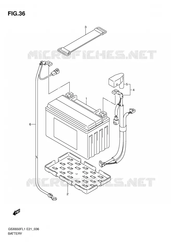 BATTERY (GSX650FAL1 E21) Suzuki MOTO 650 GSX-F 2011  GSX650FAL1(E21)