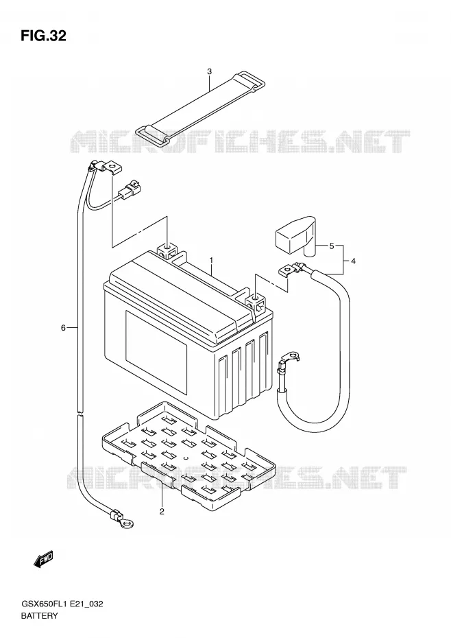 BATTERY (GSX650FL1 E21) Suzuki MOTO 650 GSX-F 2011  GSX650FAL1(E21)