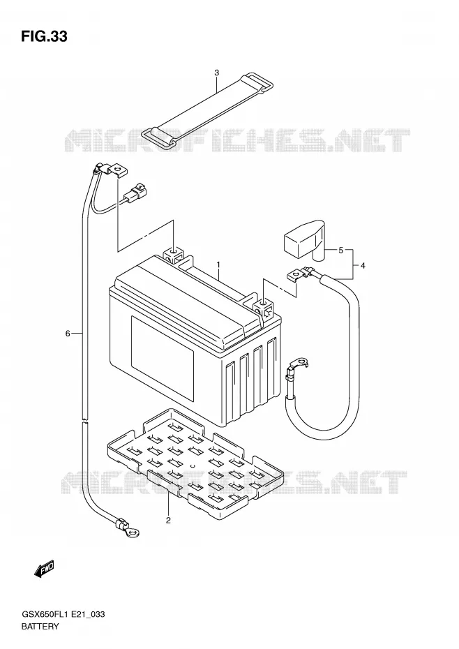 BATTERY (GSX650FL1 E24) Suzuki MOTO 650 GSX-F 2011  GSX650FL1(E21)