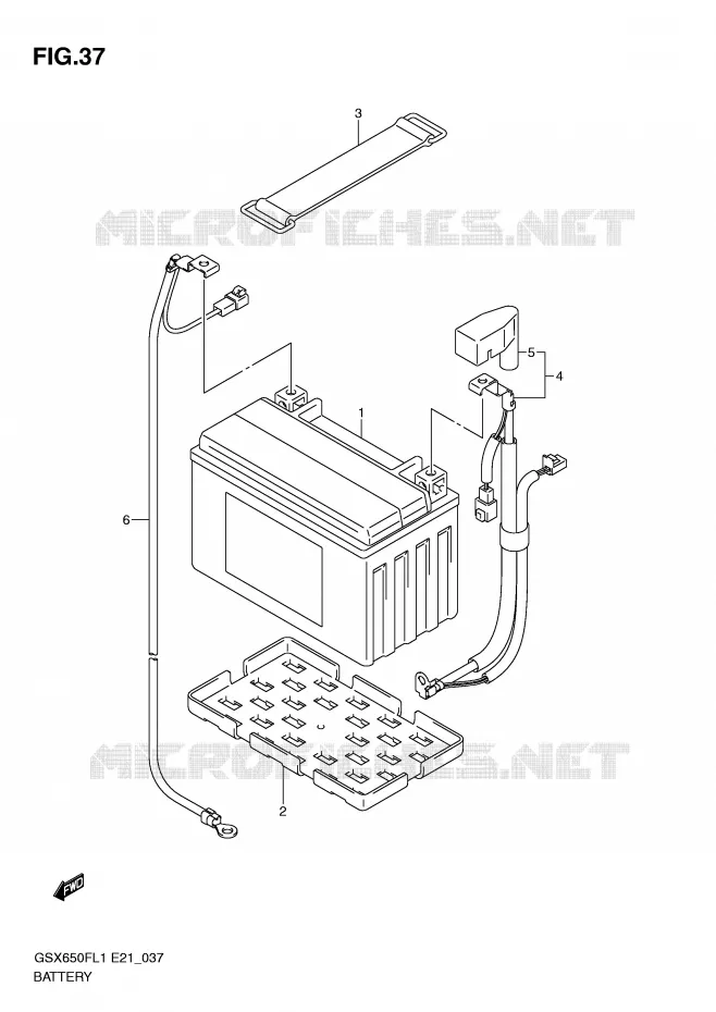 BATTERY (GSX650FUAL1 E21) Suzuki MOTO 650 GSX-F 2011  GSX650FAL1(E21)