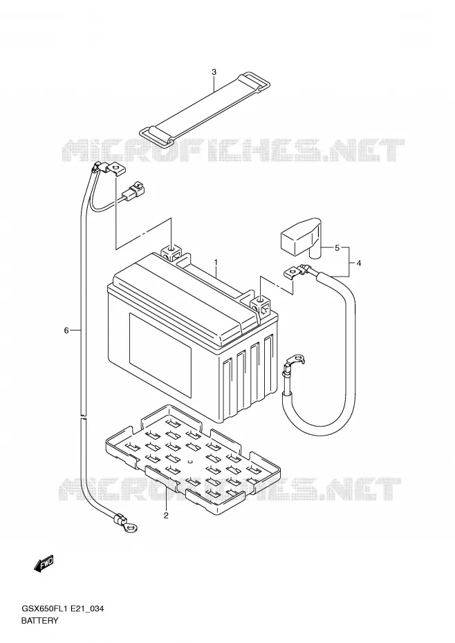 BATTERY (GSX650FUL1 E21) Suzuki MOTO 650 GSX-F 2011  GSX650FUAL1(E21)
