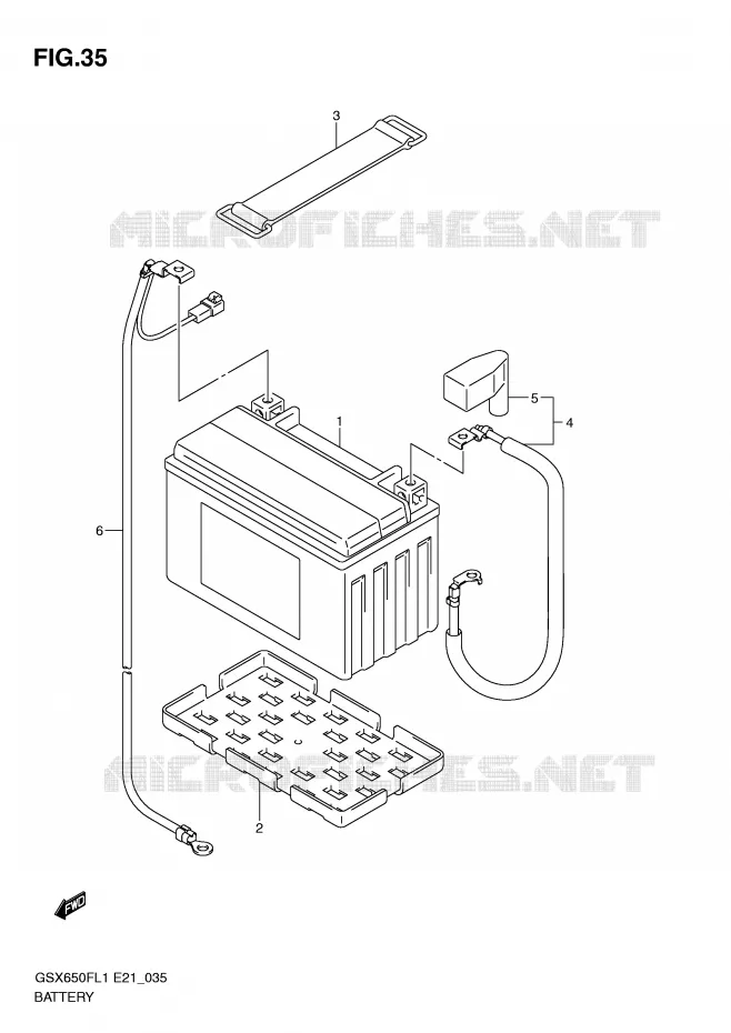 BATTERY (GSX650FUL1 E24) Suzuki MOTO 650 GSX-F 2011  GSX650FAL1(E21)