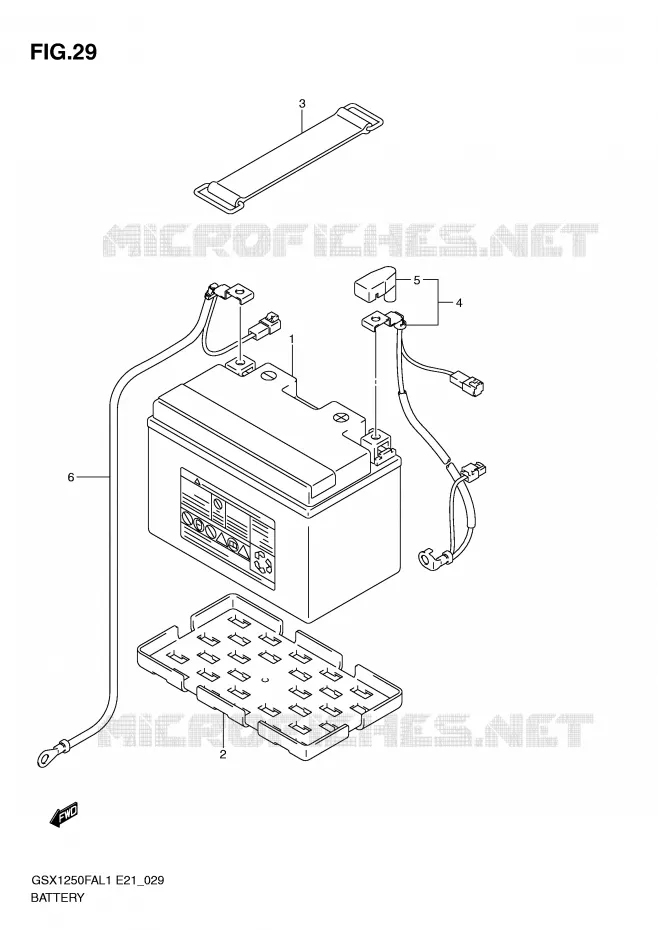 BATTERY Suzuki MOTO 1250 GSX-F 2011  GSX1250FAL1(E21)