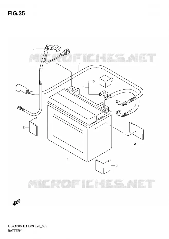 BATTERY Suzuki MOTO 1300 HAYABUSA 2011  GSX1300RL1(E3/E28)