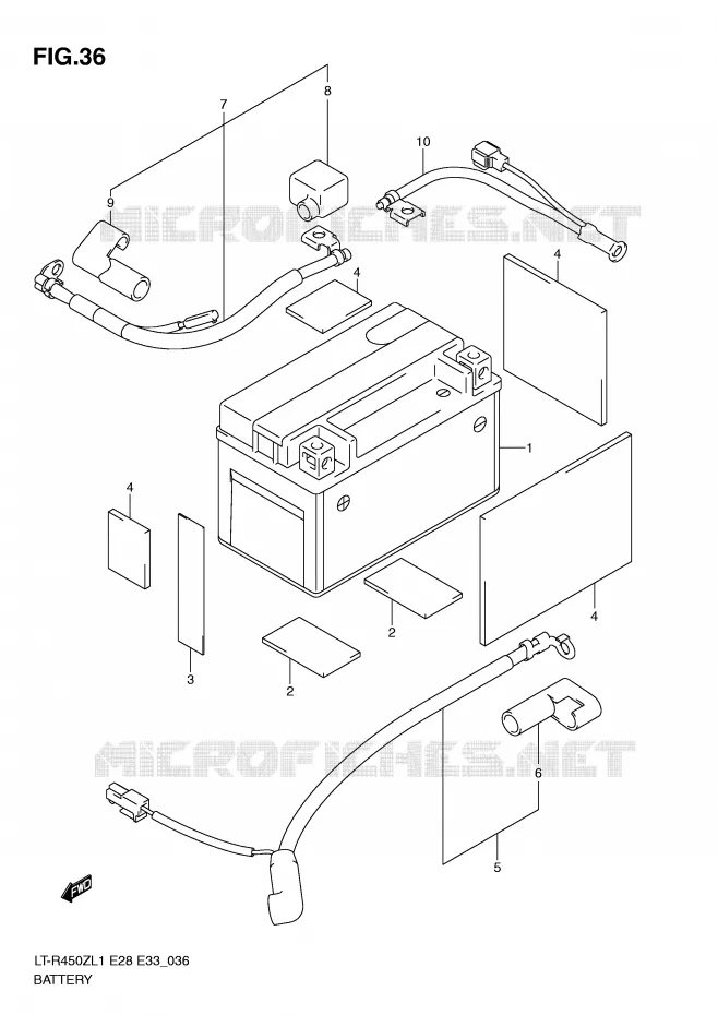 BATTERY Suzuki QUAD 450 QUADRACER 2011  LT-R450L1(E28/E33)