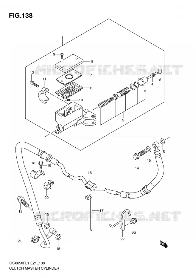 CLUTCH MASTER CYLINDER Suzuki MOTO 650 GSX-F 2011  GSX650FUAL1(E21)