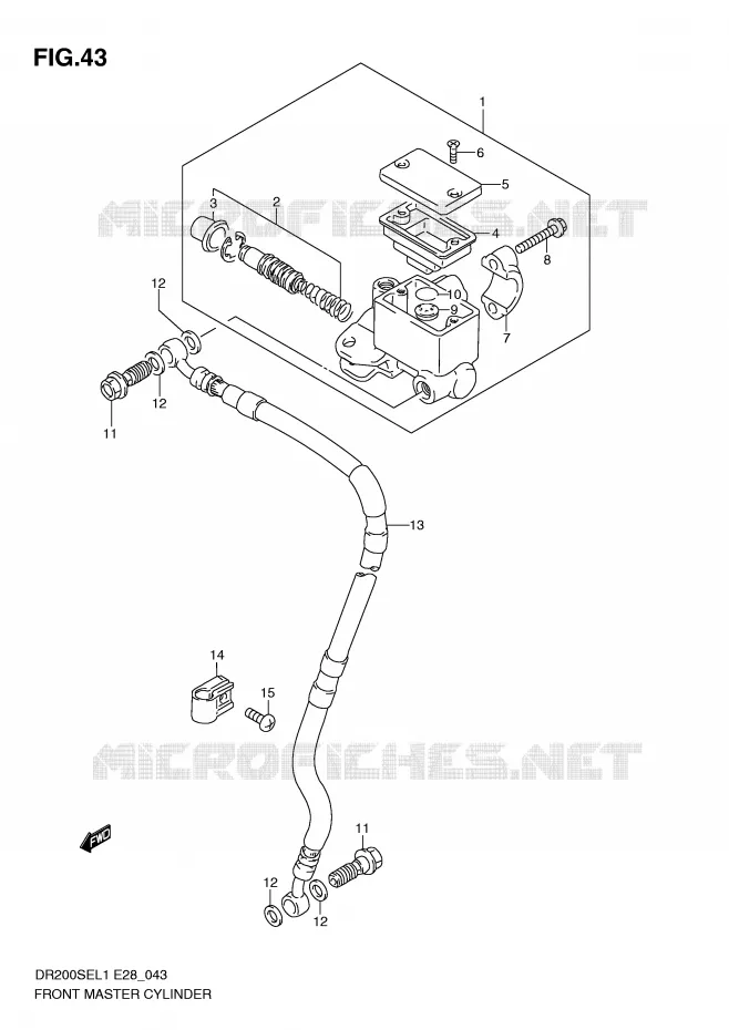 FRONT MASTER CYLINDER Suzuki MOTO 200 DR 2011  DR200SEL1(E28)