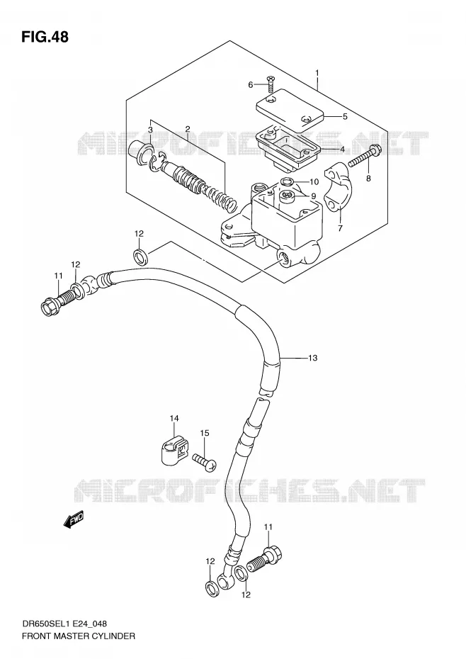 FRONT MASTER CYLINDER Suzuki MOTO 650 DR 2011  DR650SE L1(E24)