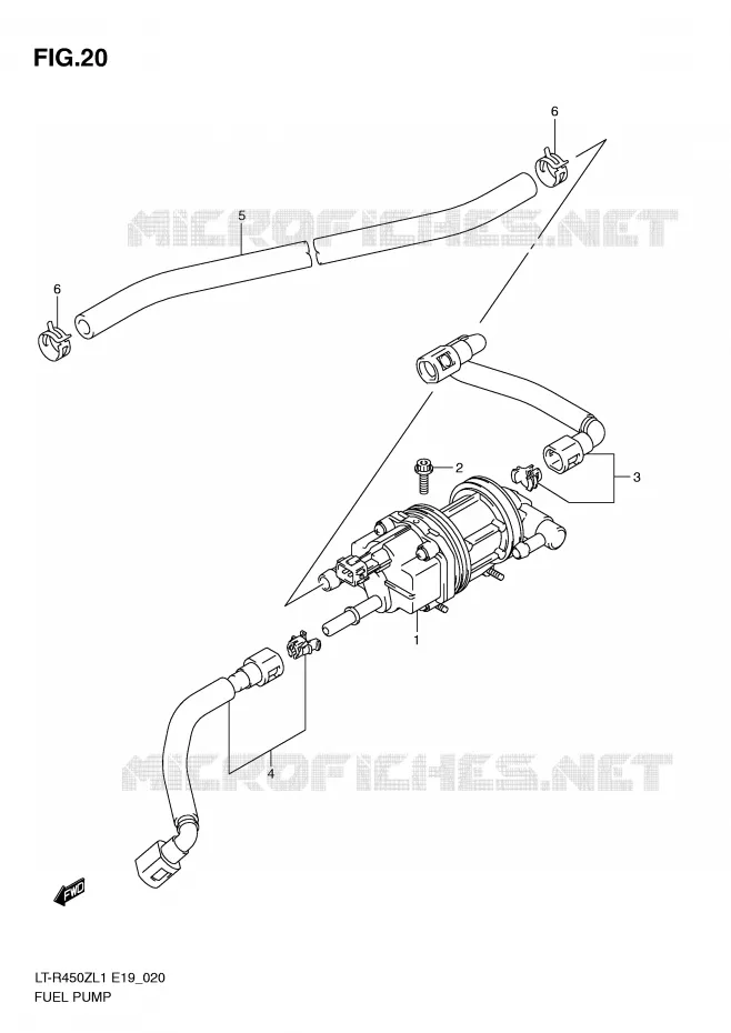 FUEL PUMP (LT-R450ZL1 E19) Suzuki QUAD 450 QUADRACER 2011  LT-R450ZL1(E19)