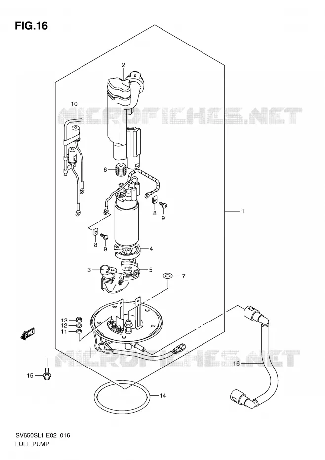 FUEL PUMP Suzuki MOTO 650 SV 2011  SV650SL1(E2)