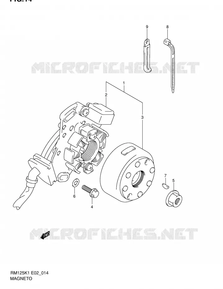IGNITION Suzuki MOTO 125 RM 2002  RM125 K2 (E02,E04,E24)