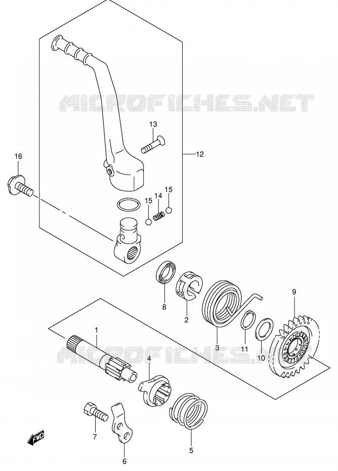 KICK STARTER Suzuki MOTO 125 RM 2001  RM125K1(E2)