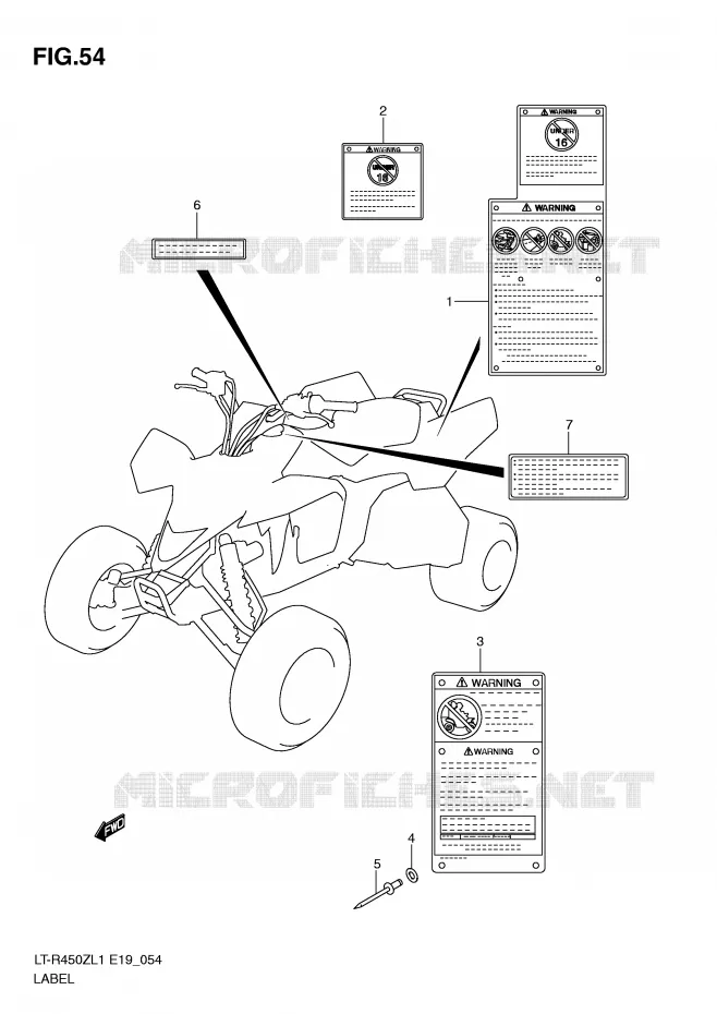 LABEL Suzuki QUAD 450 QUADRACER 2011  LT-R450ZL1(E19)