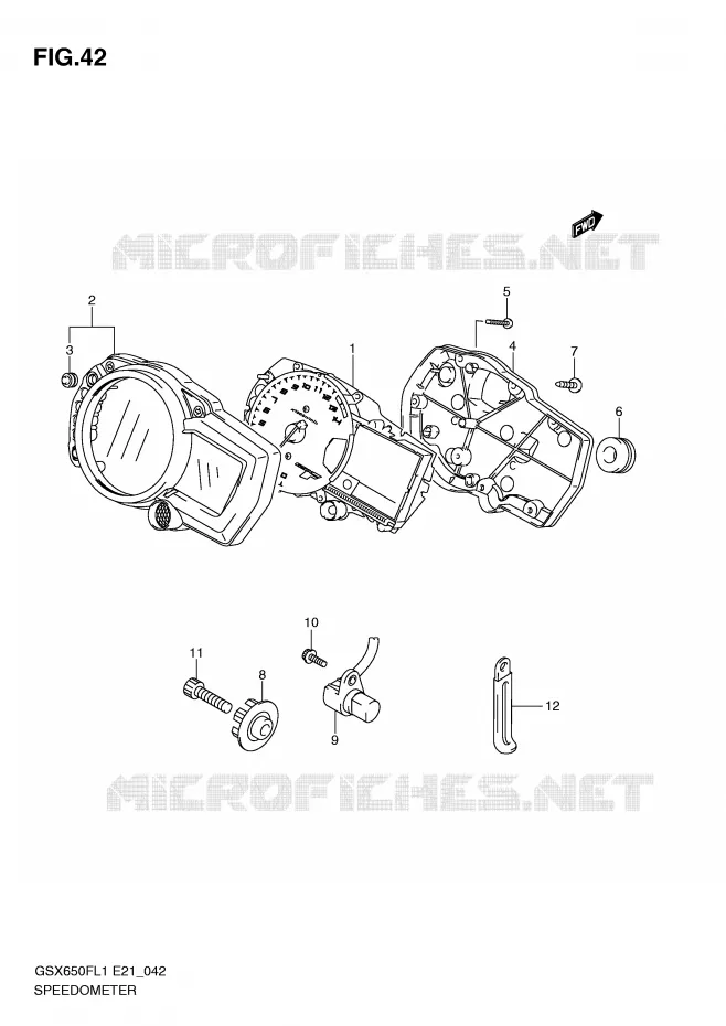 SPEEDOMETER (GSX650FAL1 E21) Suzuki MOTO 650 GSX-F 2011  GSX650FAL1(E21)