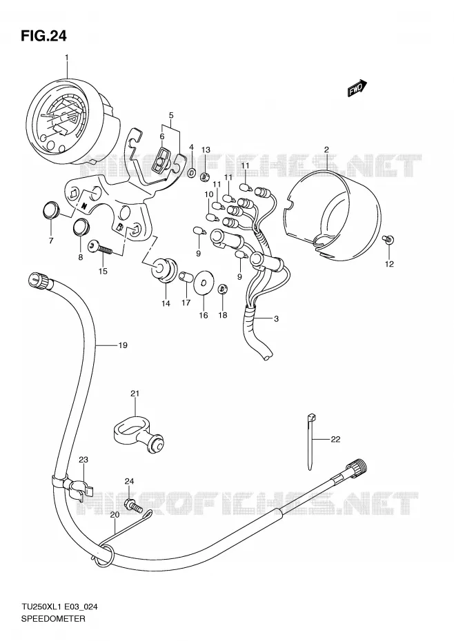 SPEEDOMETER Suzuki MOTO 250 TU 2011  TU250XL1(E3)