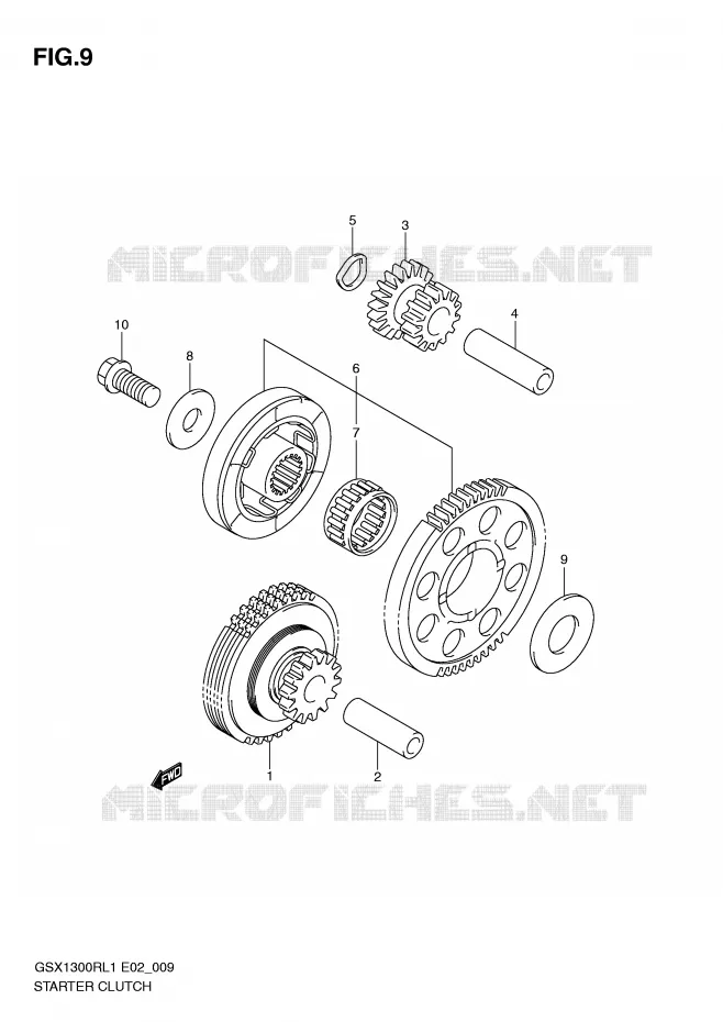 STARTER MOTOR CLUTCH Suzuki MOTO 1300 HAYABUSA 2011  GSX1300RL1(E2)