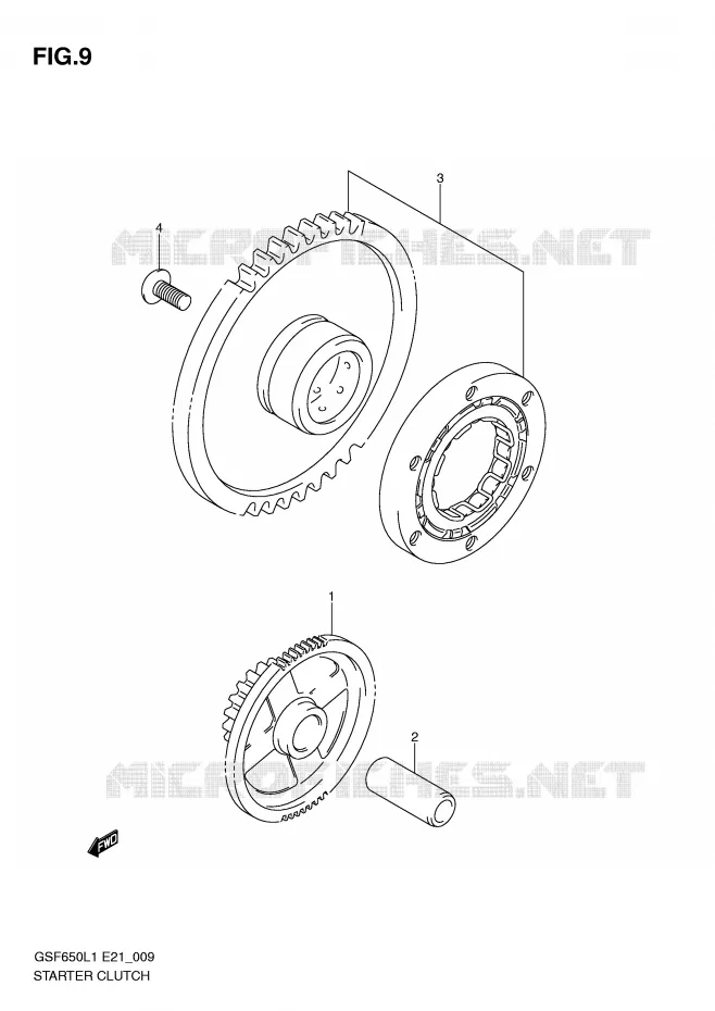 STARTER MOTOR CLUTCH Suzuki MOTO 650 BANDIT 2011  GSF650SUL1(E21)