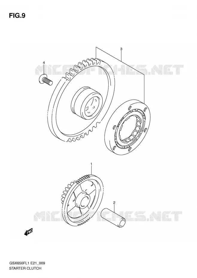 STARTER MOTOR CLUTCH Suzuki MOTO 650 GSX-F 2011  GSX650FL1(E21)
