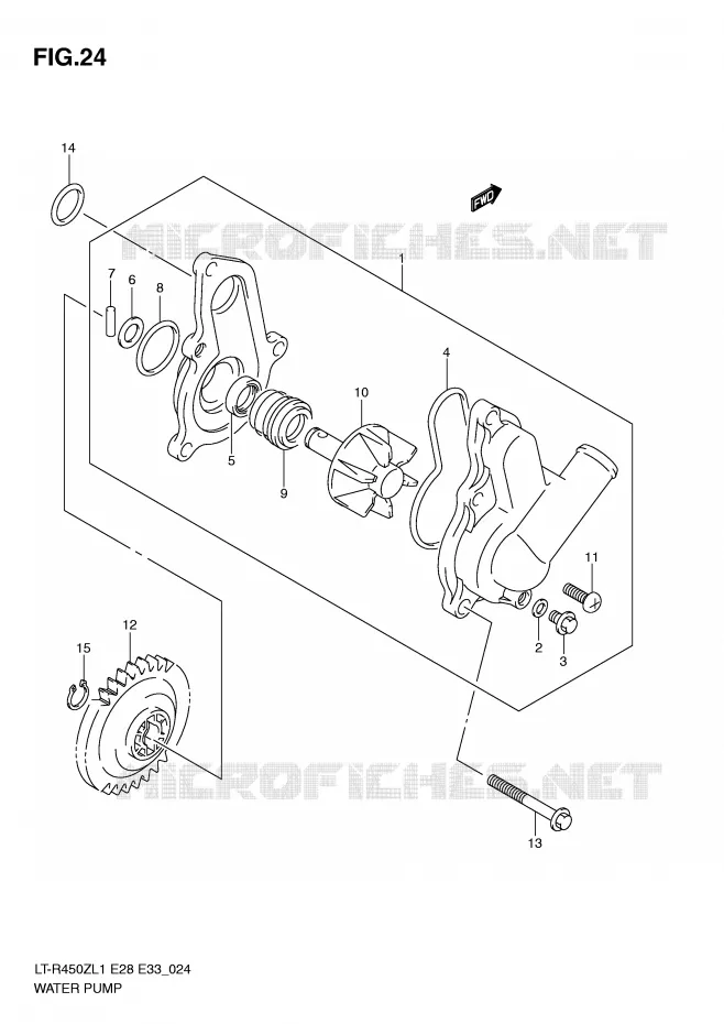 WATER PUMP Suzuki QUAD 450 QUADRACER 2011  LT-R450ZL1(E28/E33)