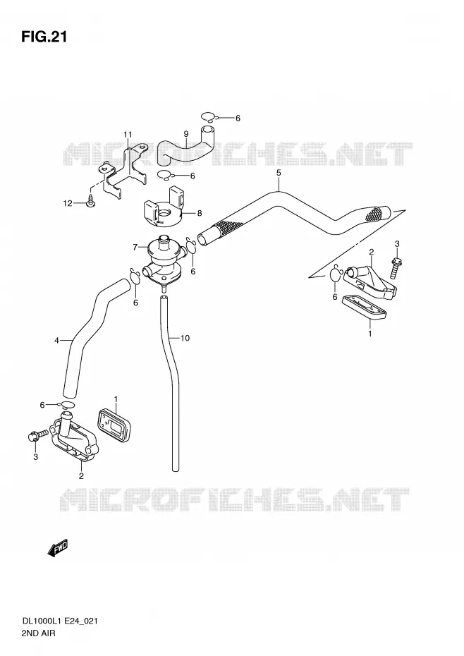 ANTI POLLUTION SYSTEM Suzuki MOTO 1000 V-STROM 2011  DL1000L1(E24)