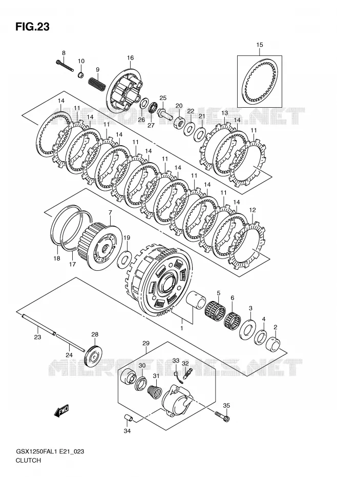 CLUTCH Suzuki MOTO 1250 GSX-F 2012  GSX1250FAL1(E21)