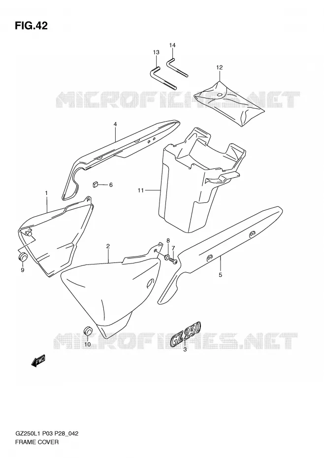 FAIRING Suzuki MOTO 250 MARAUDER 2011  GZ250L1(P3)