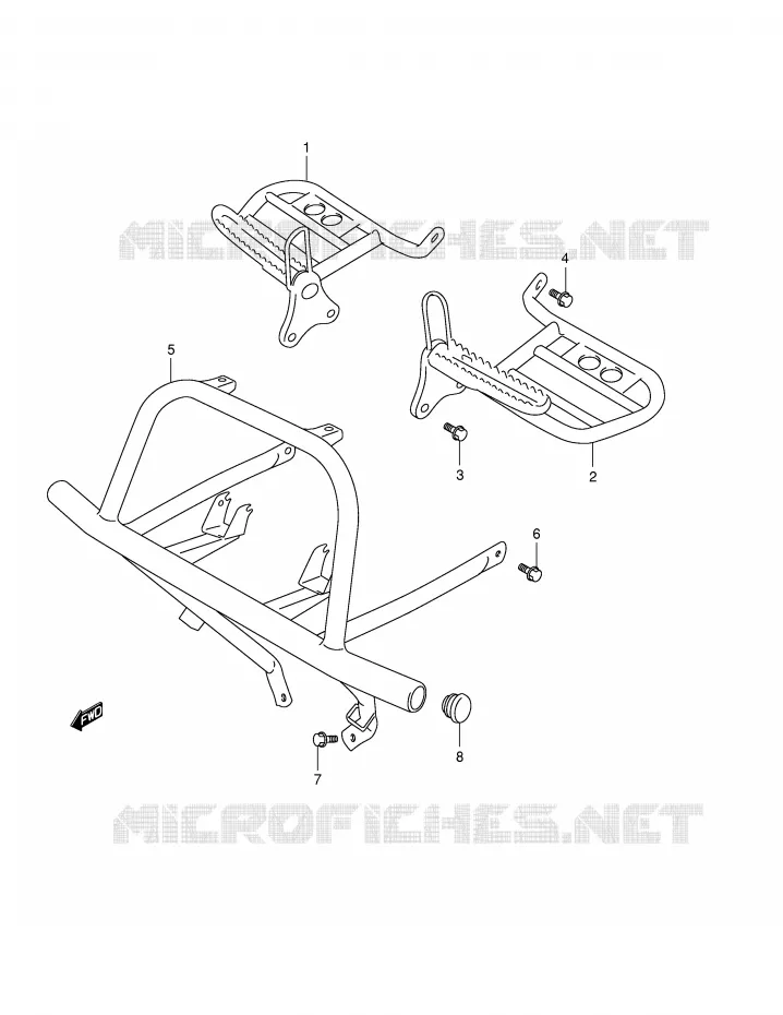 FOOTREST Suzuki QUAD 500 QUADMASTER 2000  LT-F500FY(E24)