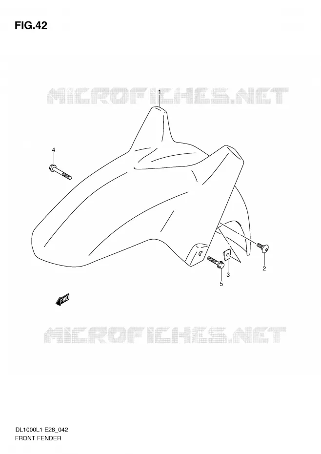 FRONT FENDER Suzuki MOTO 1000 V-STROM 2011  DL1000L1(E28)