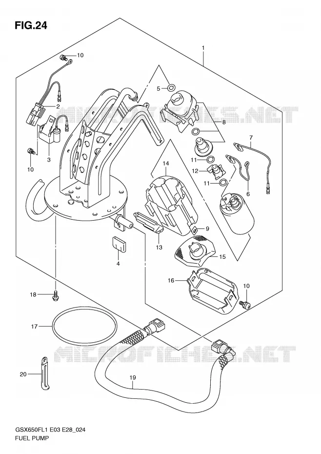 FUEL PUMP Suzuki MOTO 650 GSX-F 2011  GSX650FAL1(E3/E28)