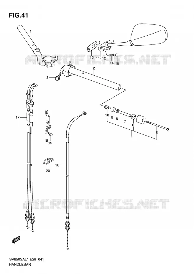 HANDLEBAR Suzuki MOTO 650 SV-S 2011  SV650SAL1(E28)