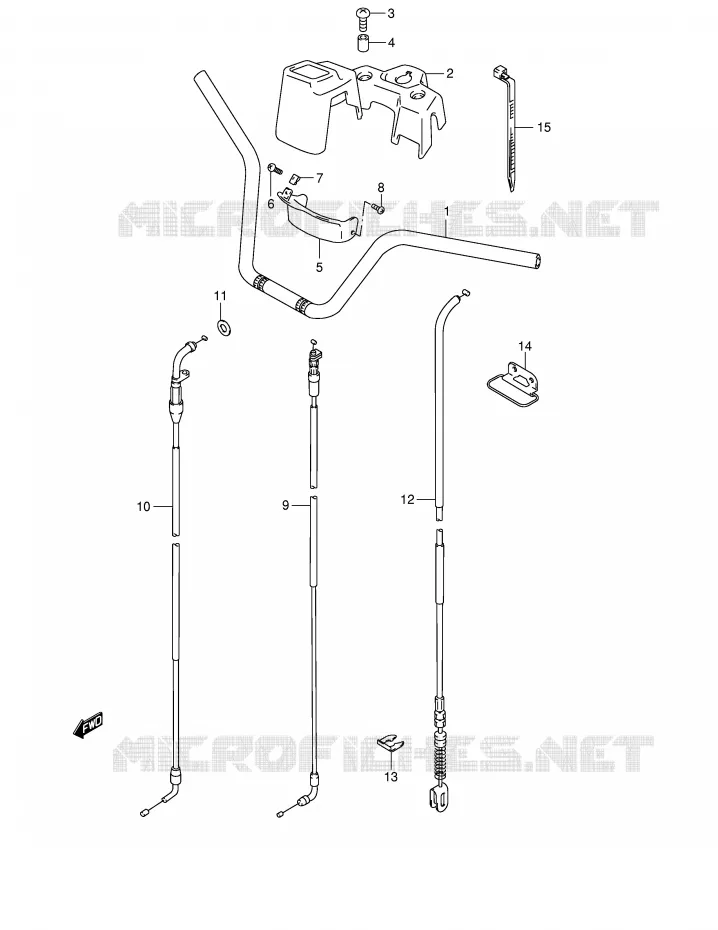 HANDLEBAR Suzuki QUAD 500 QUADMASTER 2000  LT-F500FY(E24)