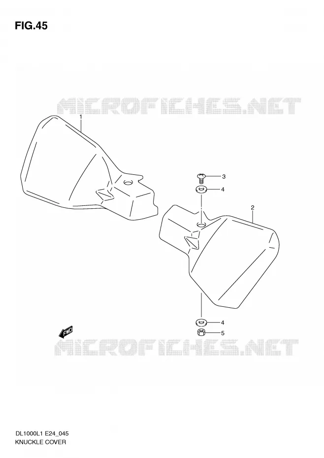 KNUCKLE COVERS Suzuki MOTO 1000 V-STROM 2011  DL1000L1(E24)
