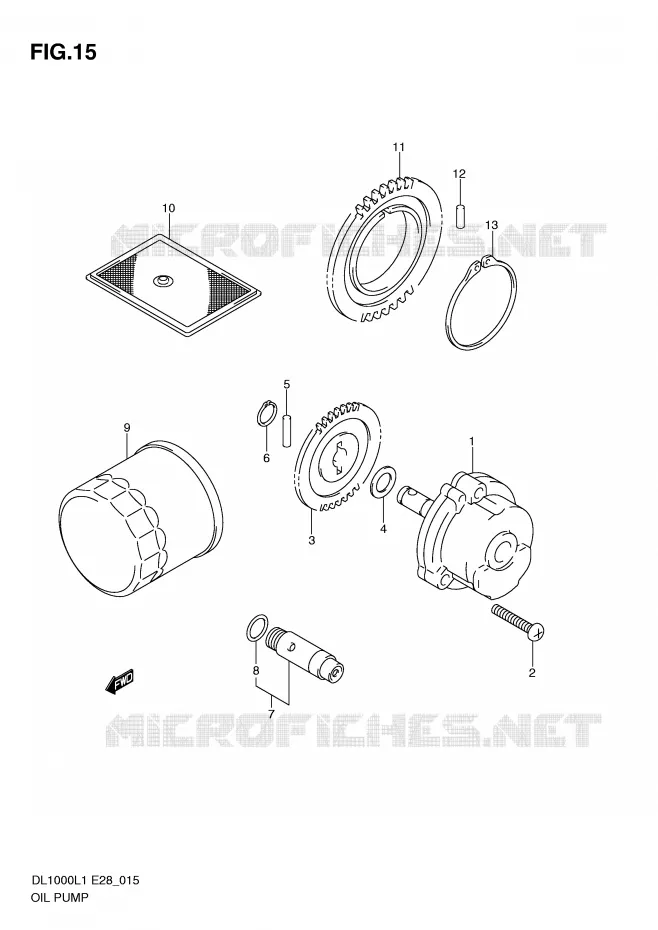 OIL PUMP Suzuki MOTO 1000 V-STROM 2011  DL1000L1(E28)